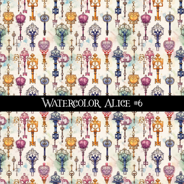 Watercolor Alice - vinyl sheets 10 (Patterns to choose from)