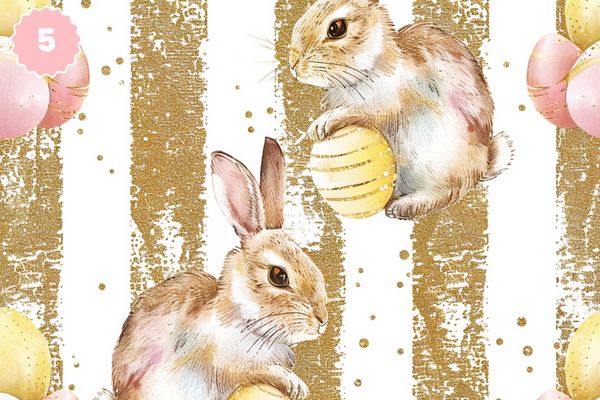 Pink and Gold Easter - Adhesive Vinyl 12x12 Sheets - 12 Design Options