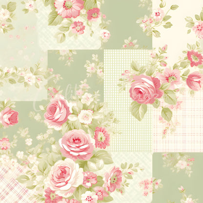 Shabby Chic - Adhesive Vinyl 12x12 Sheets - 24 Design options