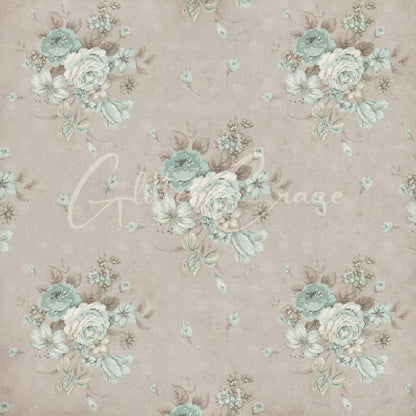 Victorian Floral collection- 12x12 vinyl sheets- 12 designs available