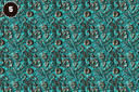 Turquoise and Brown Tooled Leather - Adhesive Vinyl 12x12 Sheets - 22 Design Options
