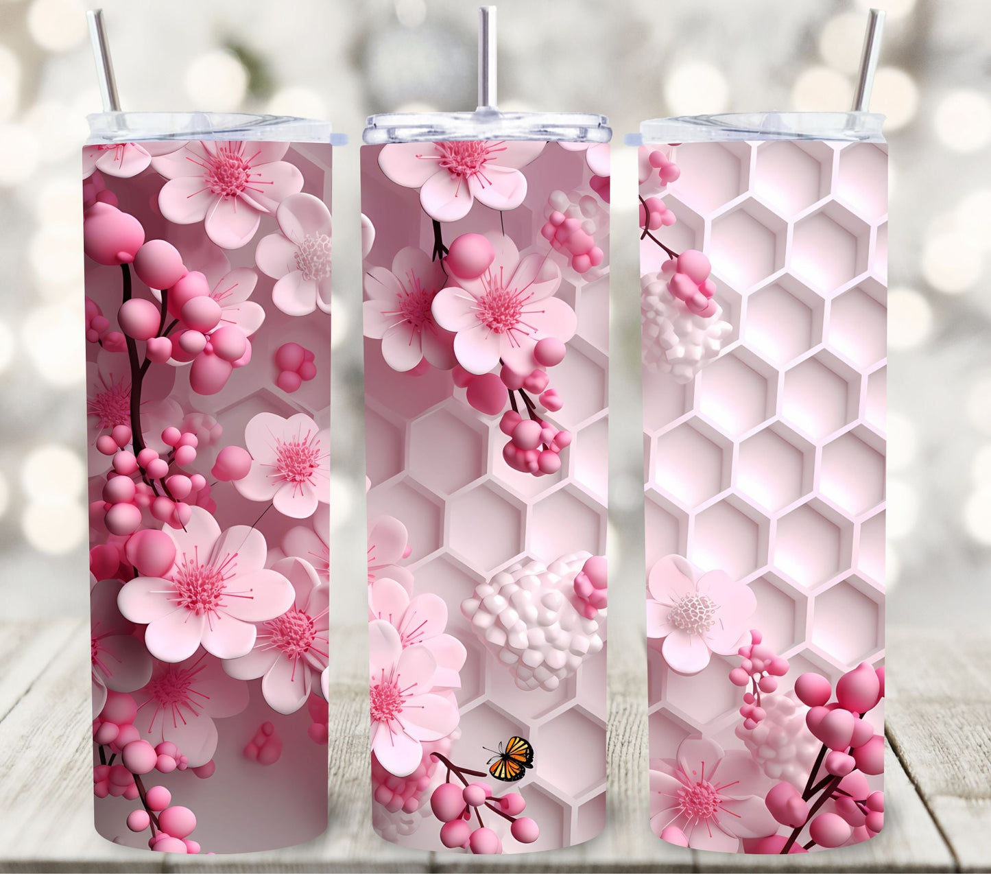 Beautiful 3D Floral - Adhesive Vinyl Wrap - 11 Designs