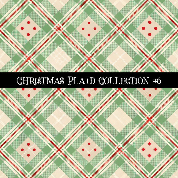 Christmas Plaid- 12x12 vinyl sheets-12 designs available