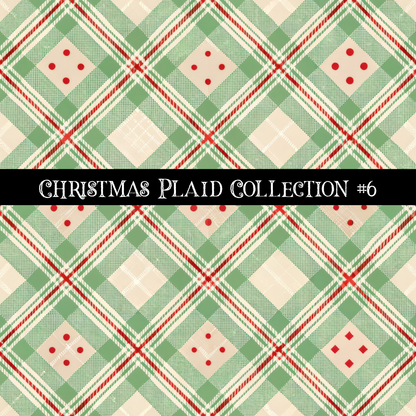 Christmas Plaid- 12x12 vinyl sheets-12 designs available