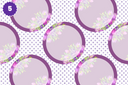 Purple Floral Easter - Adhesive Vinyl 12x12 Sheets - 16 Design Options