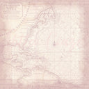 Vintage map - Adhesive Vinyl 12x12 Sheet - 12 Designs