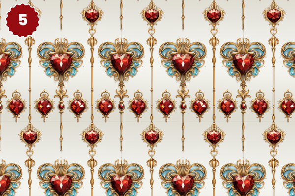 Queen of Hearts Collection - Adhesive Vinyl 12x12 Sheets - 20 Design Options