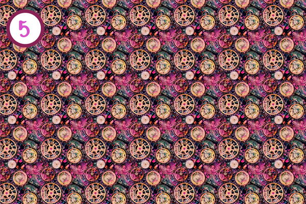 Pink Steampunk - Adhesive Vinyl 12x12 Sheets - 10 Design Options