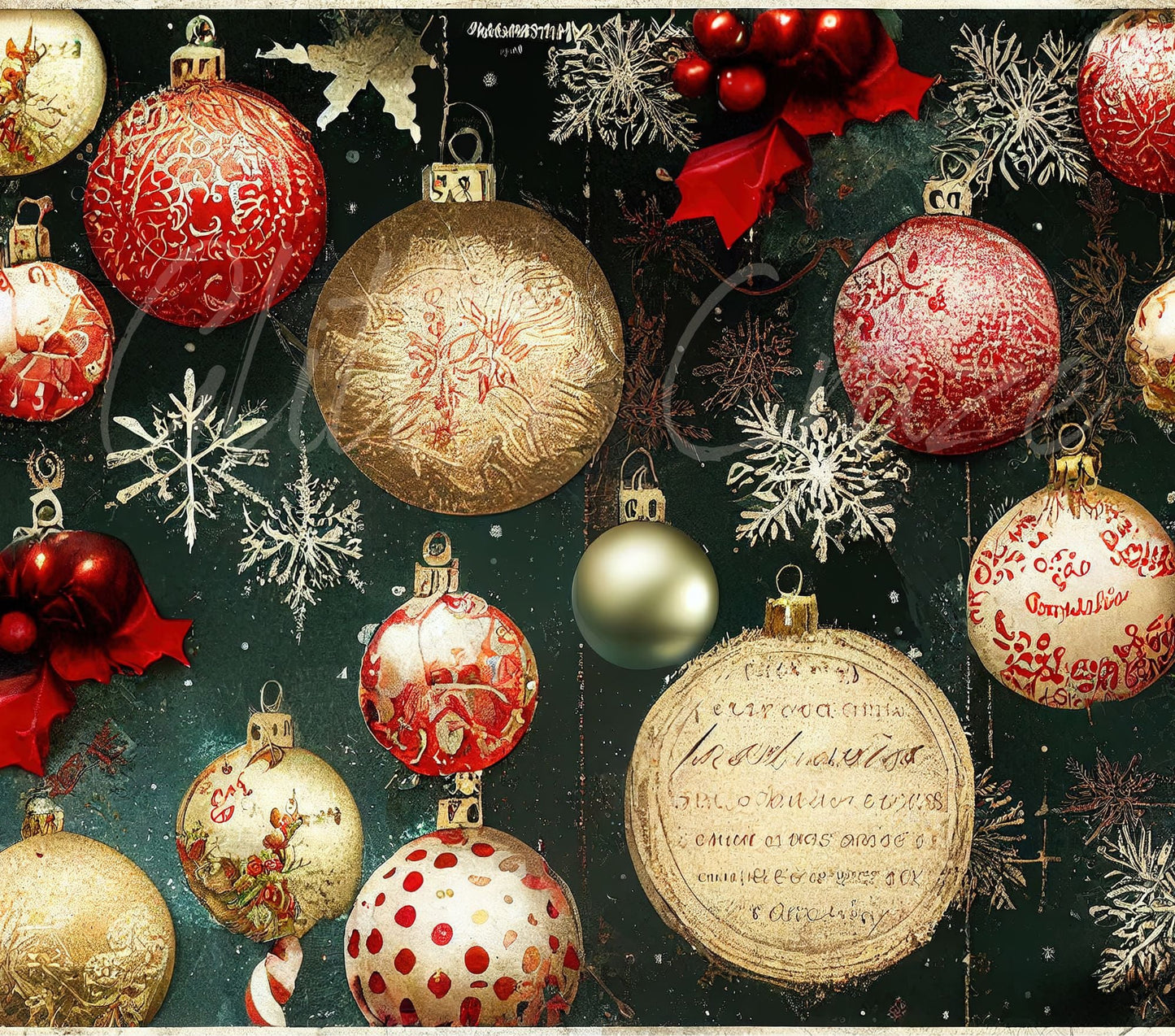 Vintage Christmas 2 - Adhesive Vinyl Wrap - 12 Designs to choose from