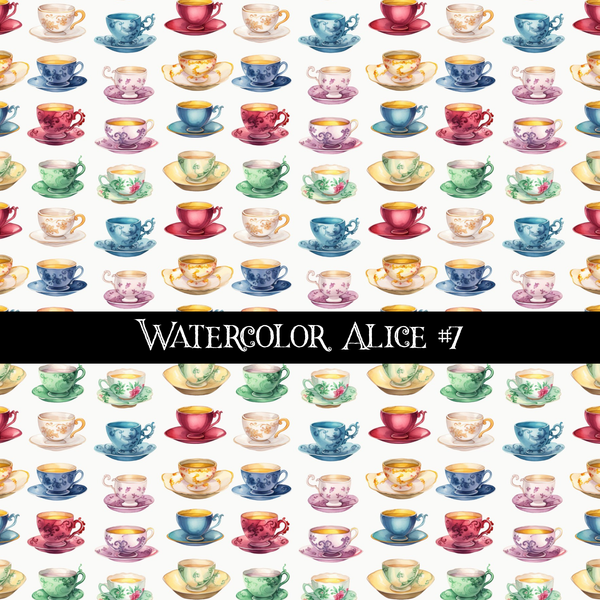 Watercolor Alice - vinyl sheets 10 (Patterns to choose from)