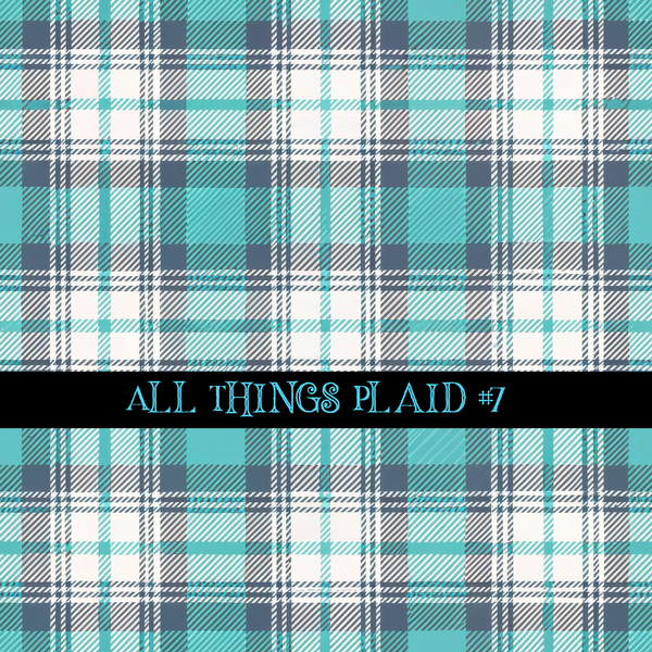 All Things Plaid- 12x12 vinyl sheets-12 designs available