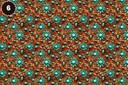 Turquoise and Brown Tooled Leather - Adhesive Vinyl 12x12 Sheets - 22 Design Options