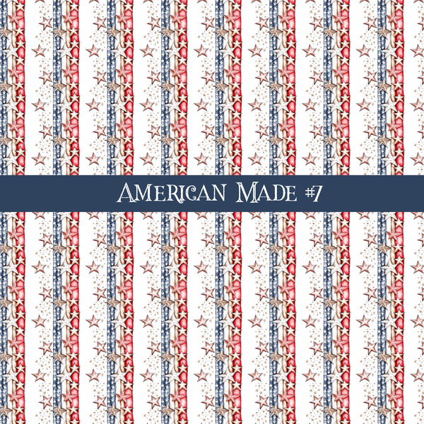 American Made- vinyl sheets 10 (Patterns to choose from)
