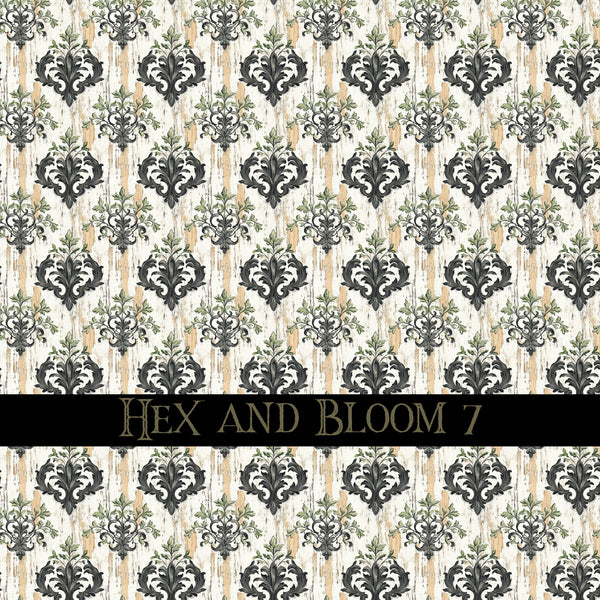 Hex and Bloom Vinyl collection- 12x12 vinyl sheets-16 designs available