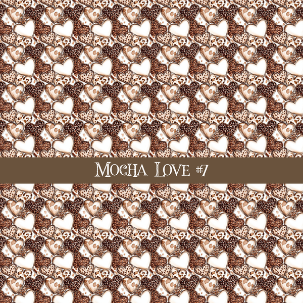 Mocha Love- vinyl sheets 20 (Patterns to choose from)