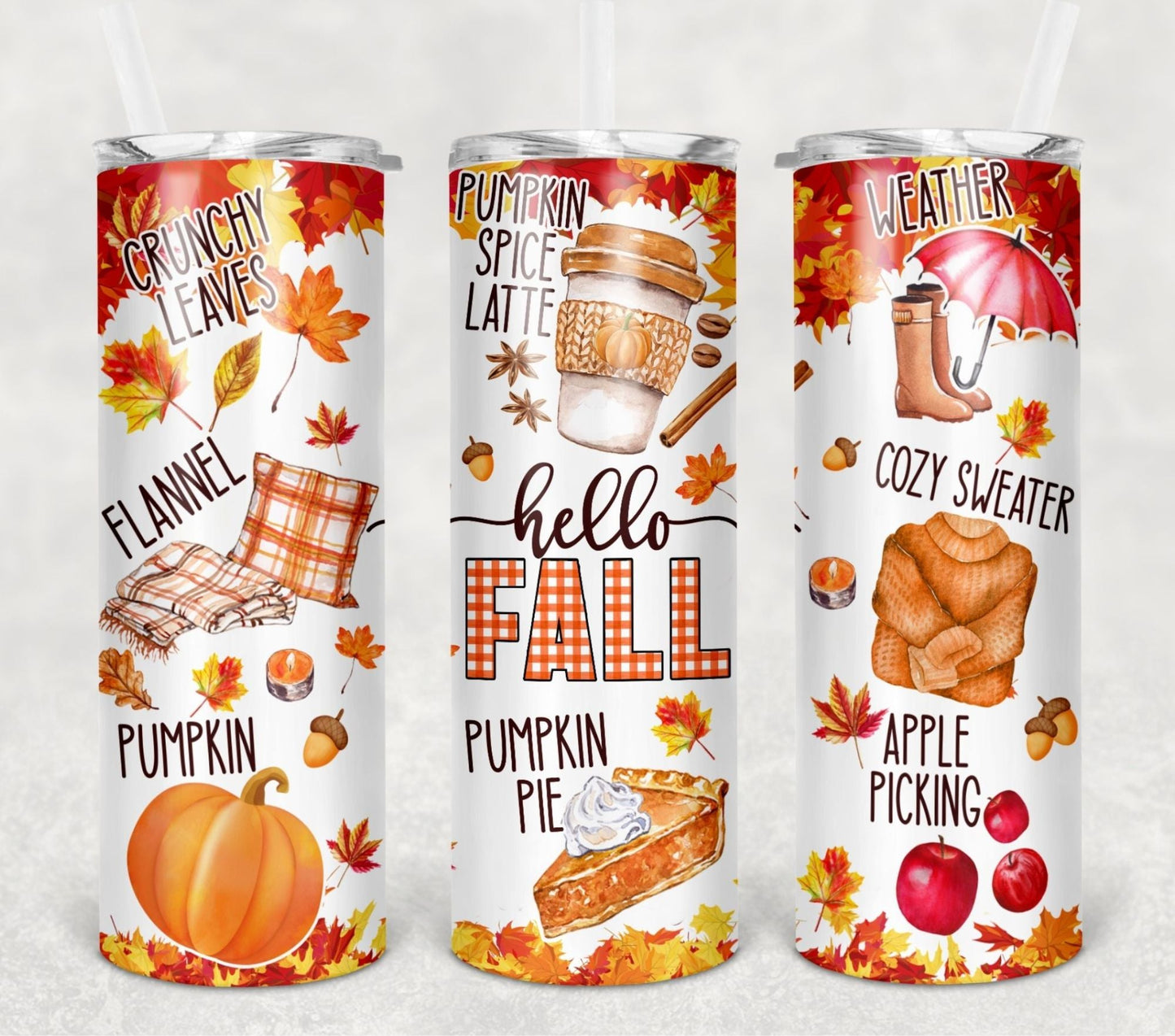 Hello Fall - Adhesive Vinyl Wrap - 10 Designs