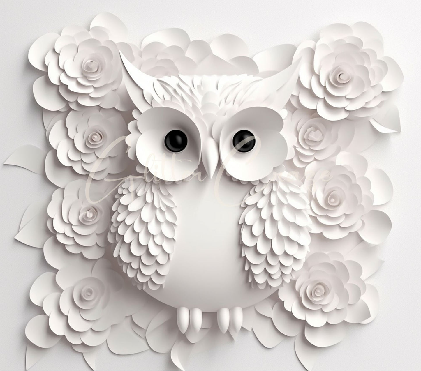 3D Owl Vinyl owl - Adhesive Vinyl Wrap - 8 Designs