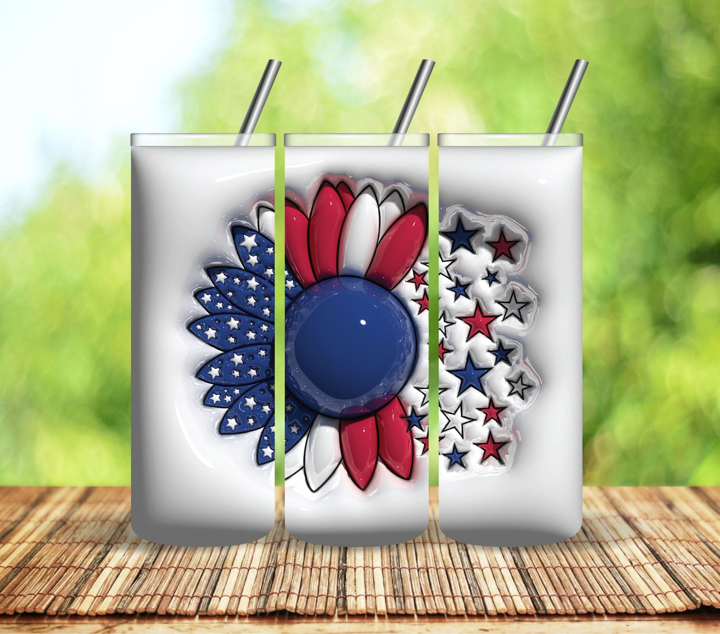 Patriotic Puff - Adhesive Vinyl Wrap - 8 Design options