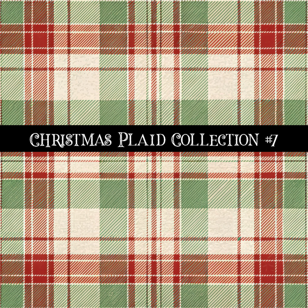 Christmas Plaid- 12x12 vinyl sheets-12 designs available