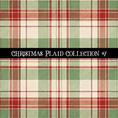 Christmas Plaid- 12x12 vinyl sheets-12 designs available
