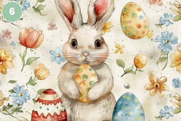 Vintage Easter - Adhesive Vinyl 12x12 Sheets - 6 Design Options