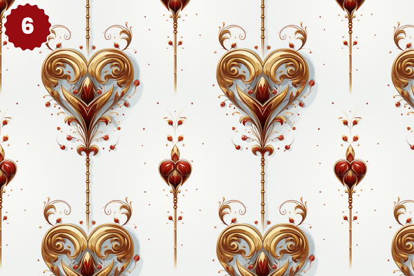 Queen of Hearts Collection - Adhesive Vinyl 12x12 Sheets - 20 Design Options