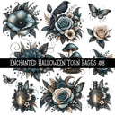 Enchanted Halloween Torn Pages UV DTF Decal sheets 10 Designs available