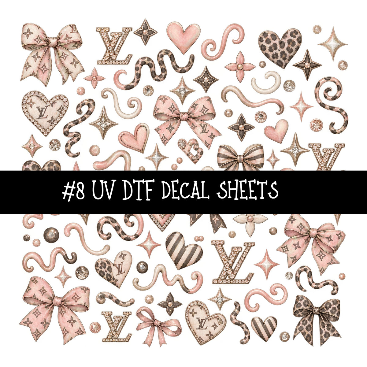 Bougie Nutcracker LV UV DTF Decal sheets 11 Designs available