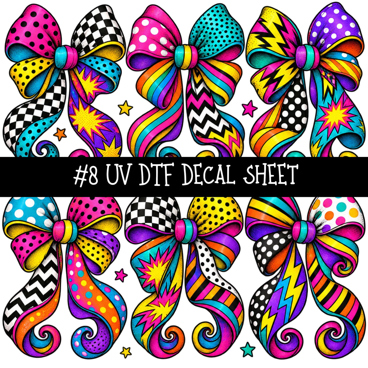 Popart Girls UV DTF Decal sheets 14 Designs available