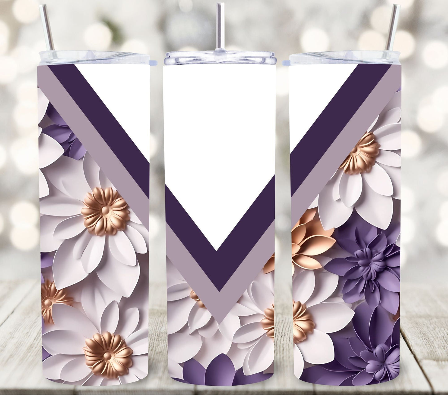 VSplit Beautiful 3D floral - Adhesive Vinyl Wrap - 8 Designs