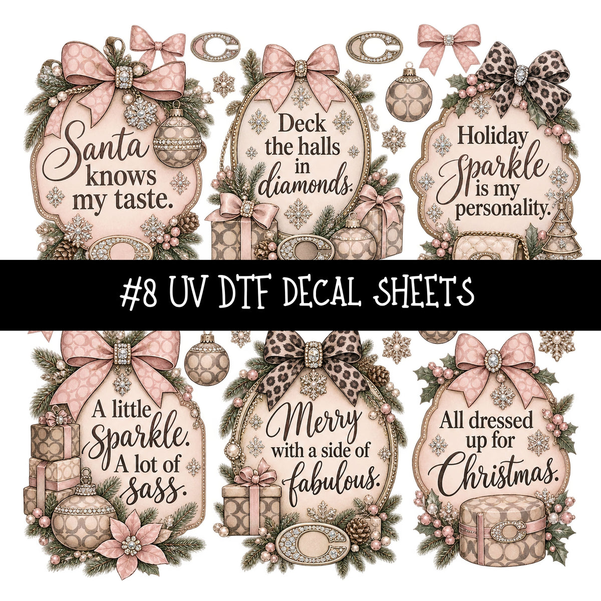 Bougie Nutcracker Coach UV DTF Decal sheets 11 Designs available