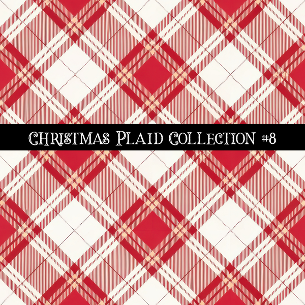 Christmas Plaid- 12x12 vinyl sheets-12 designs available