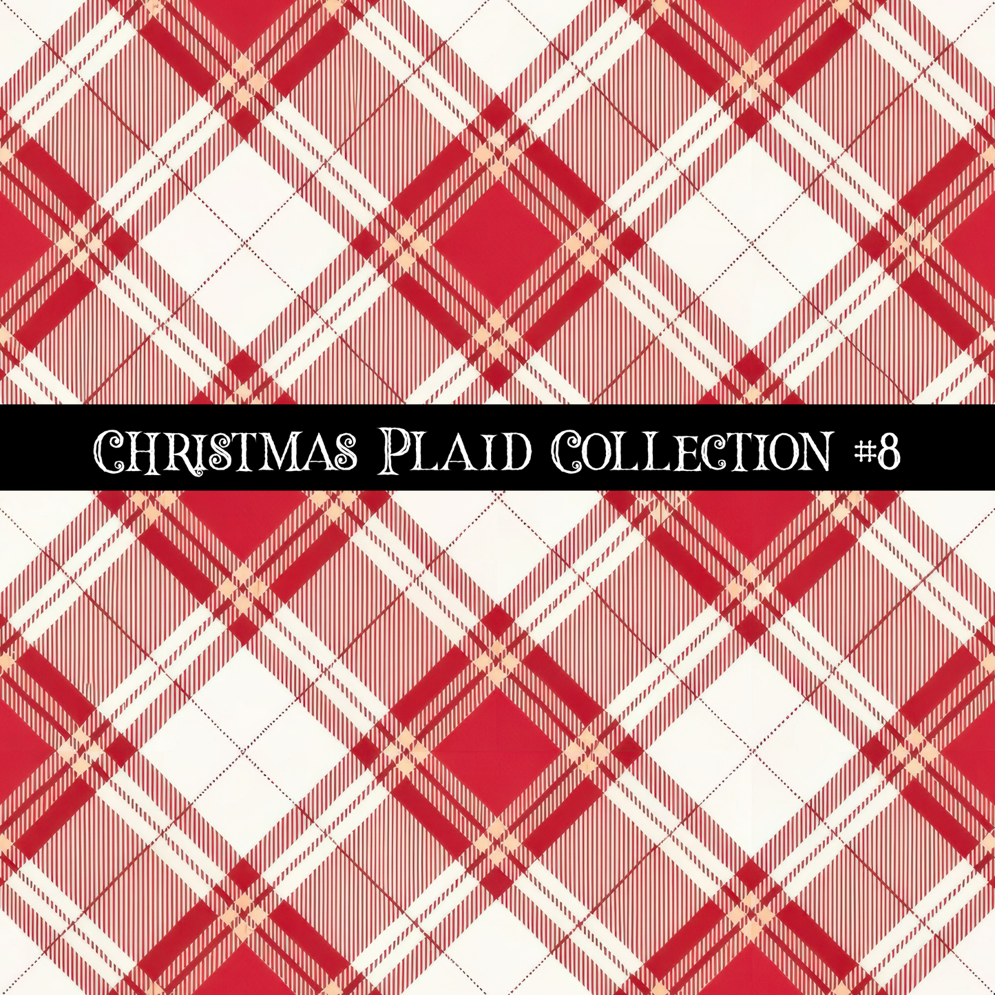 Christmas Plaid- 12x12 vinyl sheets-12 designs available