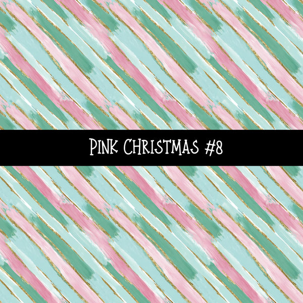 Pink Christmas Collection vinyl sheets 12 Patterns to choose from