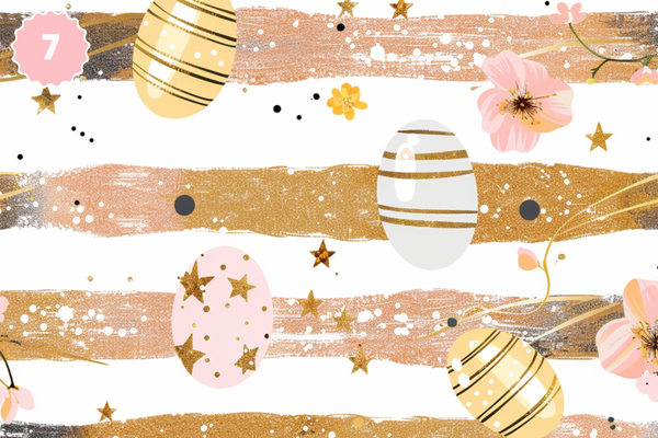 Pink and Gold Easter - Adhesive Vinyl 12x12 Sheets - 12 Design Options