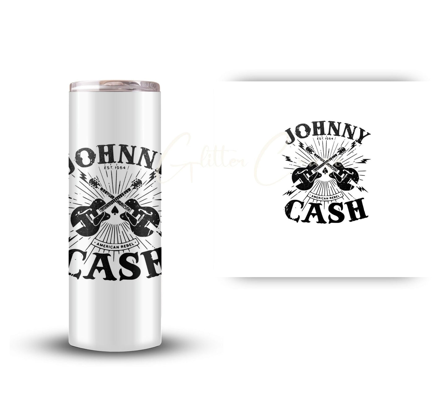 Johnny Cash - UV DTF Decals- 3 Designs- 4 Sizes