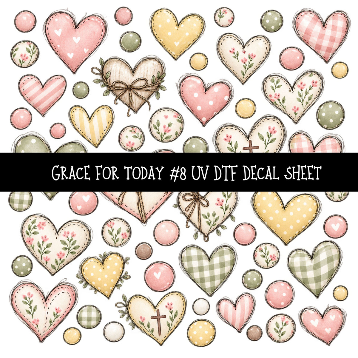 Grace for today UV DTF Decal sheets 12 Designs available