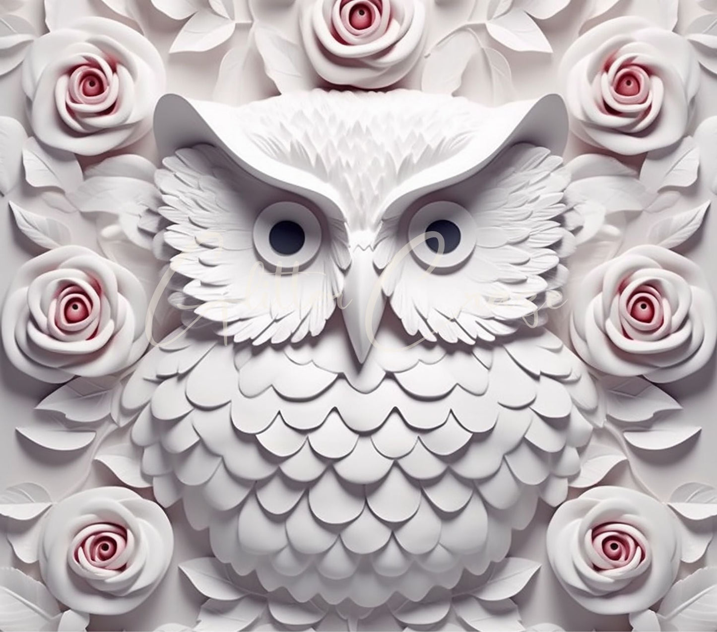 3D Owl Vinyl owl - Adhesive Vinyl Wrap - 8 Designs