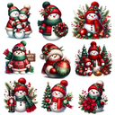 Festive Snowman - UV DTF Decal sheets- 3 variants
