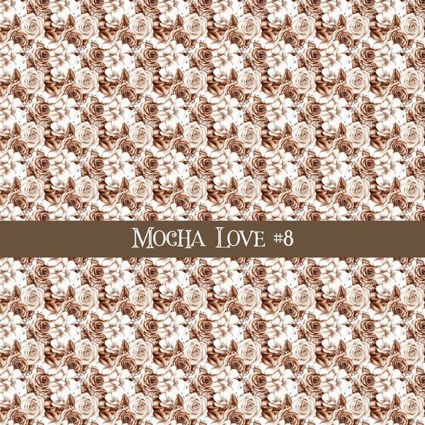 Mocha Love- vinyl sheets 20 (Patterns to choose from)