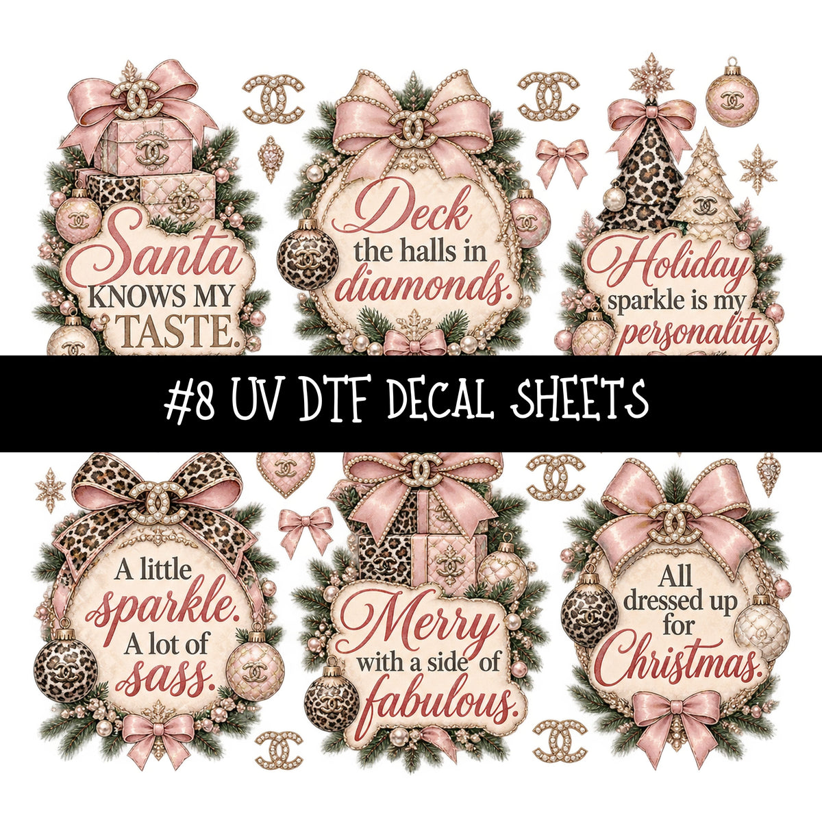 Bougie Nutcracker Chanel UV DTF Decal sheets 11 Designs available