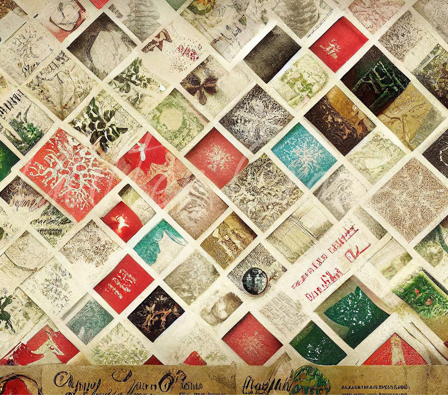 Vintage Christmas - Adhesive Vinyl Wrap