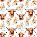 Highland Cow - Adhesive Vinyl 12x12 Sheets - 8  Designs