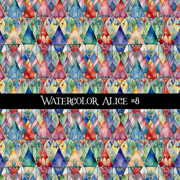 Watercolor Alice - vinyl sheets 10 (Patterns to choose from)
