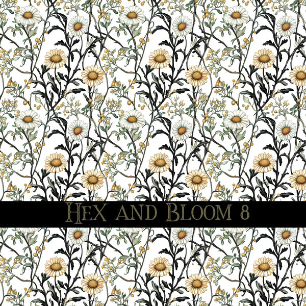 Hex and Bloom Vinyl collection- 12x12 vinyl sheets-16 designs available