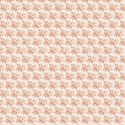 Vintage Peach Floral Collection - Adhesive Vinyl 12x12 Sheet - 12 Designs available