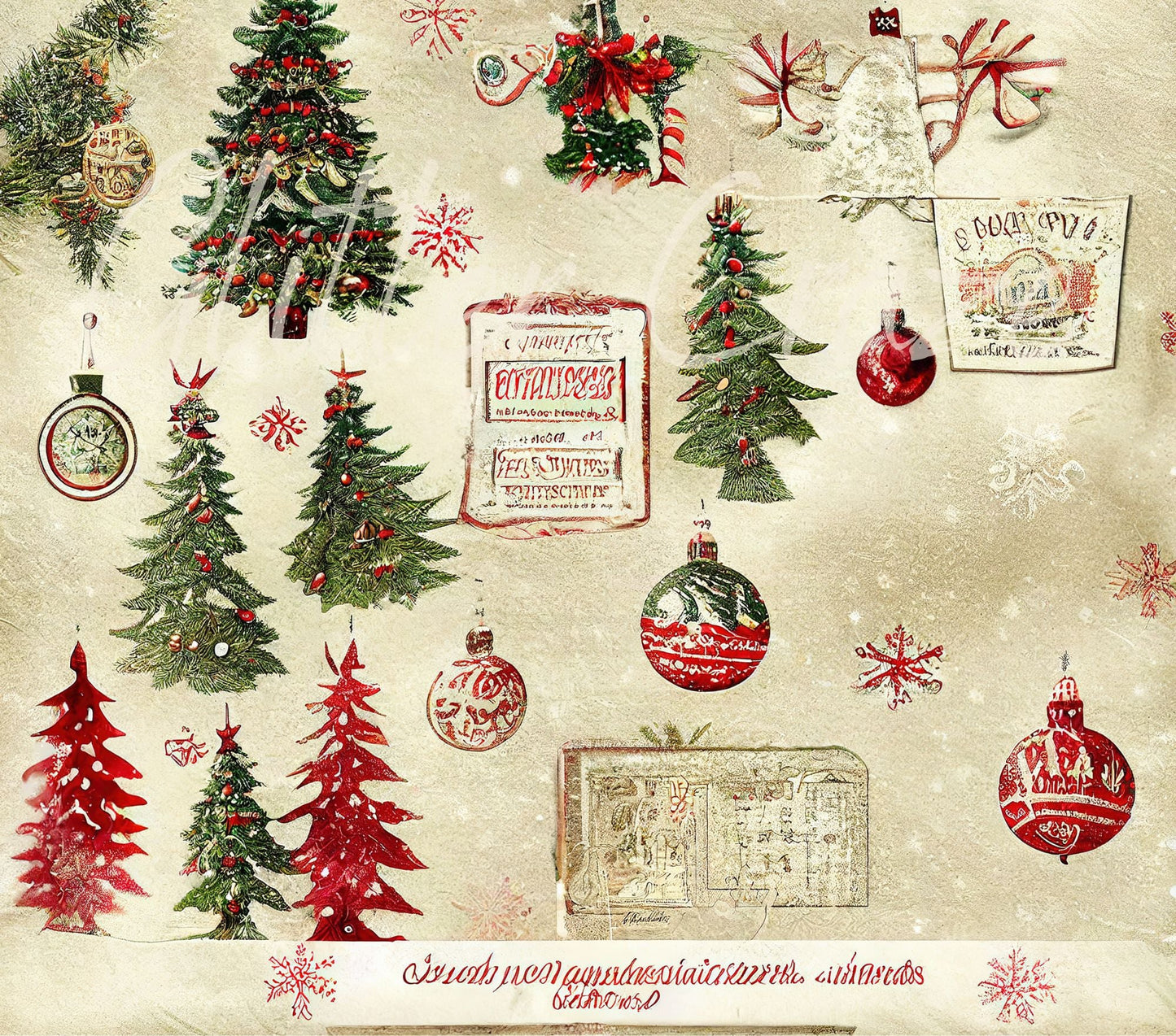 Vintage Christmas 2 - Adhesive Vinyl Wrap - 12 Designs to choose from