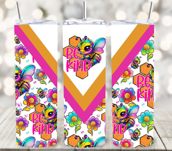 Bee Kind Neon - Adhesive Vinyl Wrap
