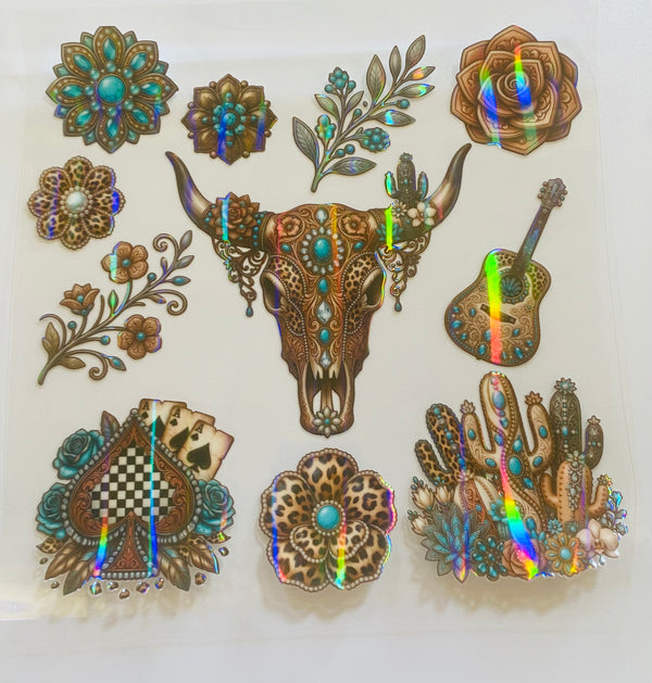 #168 Western Leopard holographic  Decal sheets (2 varrients )