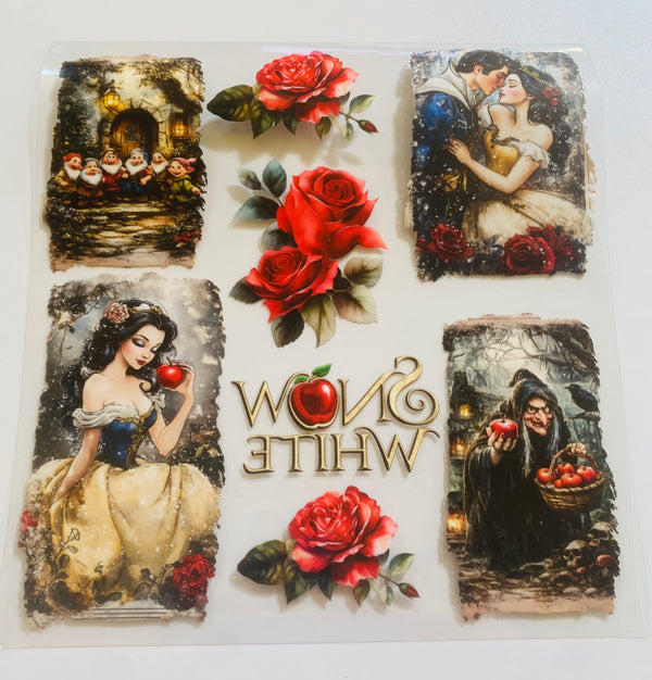 #161 Double Sided Snow wite Torn Pages